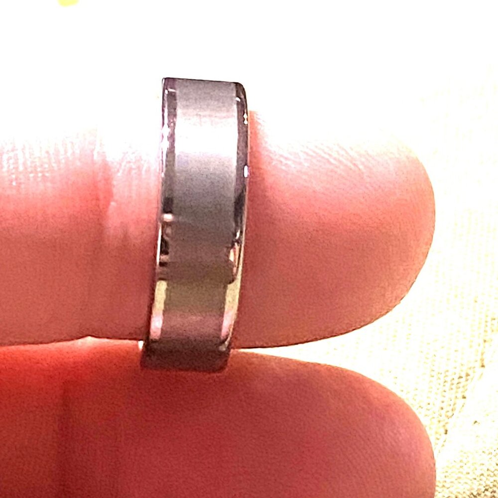 Tungsten Size 6 Mens Gunmetal Gray Wedding Band